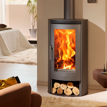 EEK A Kaminofen Panadero Delta "extra hohe Sichtscheibe" 8 kW EcoDesign+ext. Zuluft