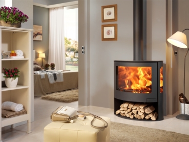 EEK A 3-Scheiben-Design-Kaminofen Panadero IRIS EcoDesign + ext. Zuluft - 7,8kW