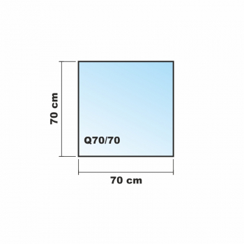 Saisonplatte Quadrat 70x70cm Glas weiß - Kamin-Vorlegeplatte Funkenschutzplatte Kaminbodenplatte Glasplatte