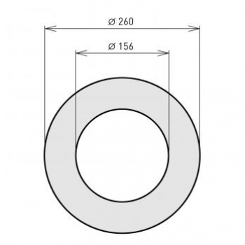 150 mm - Wandrosette in Schwarz