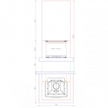 EEK A+ Kaminbausatz Royal Medium Hajduk SMART 3XLTh Panoramakamin mit 6,5 kW