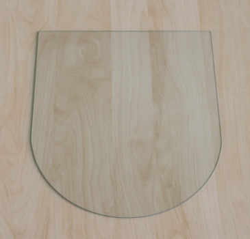 Rundbogen 100x110cm - Funkenschutzplatte Kaminbodenplatte Glasplatte