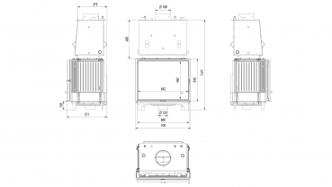 *EEK A+ Wasserführender Guss-Kamineinsatz Kratki FRANEK PW 12 mit 12kW