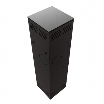 *EEK A Eck-Kaminofen Kratki TORA/L mit Quarzsinter Nero Assoluto mit 8kW