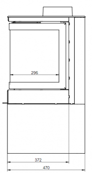 EEK A+ 3seitiger Kaminofen DORAKO STO M 14 3F ECODESIGN - 8,5 kW