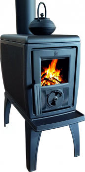 EEK A+ Gusskaminofen Plamen Trenk mit Herdplatte - 8,9kW