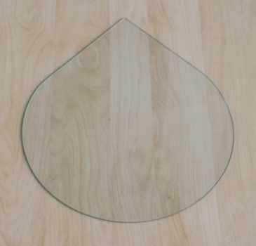 Tropfen 110cm - Funkenschutzplatte Kaminbodenplatte Glasplatte