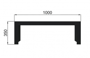 Universal-Untergestell für Kaminöfen Ofenbank Ständer L100xB50xH35cm Kaminuntergestell SCHWARZ