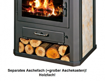 EEK A Wasserführender Kaminofen Victoria Grande B mit Kachelverkleidung – 14kW