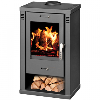 EEK A+ Kaminofen Victoria Torino, dauerbrandfähig schwarz– 7,2kW