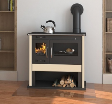 EEK A Küchenofen Holzherd Victoria VIKI LUX creme - 10,5kW