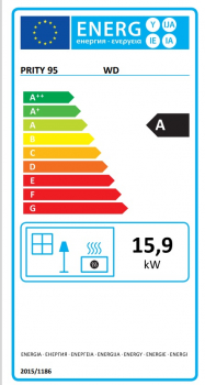 EEK A Kaminofen Prity WD + Herdplatte -15,9kW Werkstattofen Ofen + BIMSCHV II