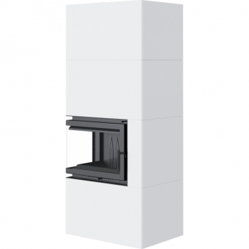 EEK A - Eck-Kaminbausatz Kratki SIMPLE 8 BOX links BS - weiß - 8kW + BIMSCHV II
