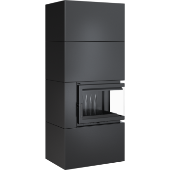EEK A - Eck-Kaminbausatz Kratki SIMPLE 8 BOX rechts BS - schwarz - 8kW + BIMSCHV II