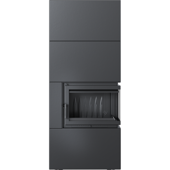 EEK A - Eck-Kaminbausatz Kratki SIMPLE 8 BOX rechts BS - schwarz - 8kW + BIMSCHV II