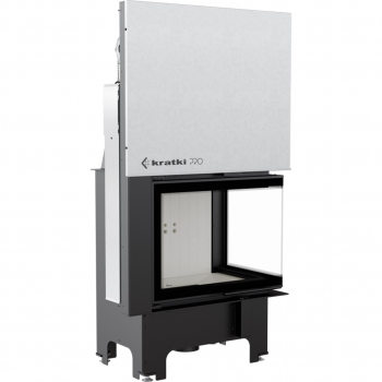 *EEK A+ ECK-Kamineinsatz Kratki VNP/700/480 rechts mit Schiebetür - 12 kW