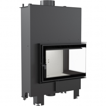 *EEK A+ - Eck-Wasserführender Kamineinsatz Kratki MBM 10 PW mit Seitenglas rechts - 12 kW