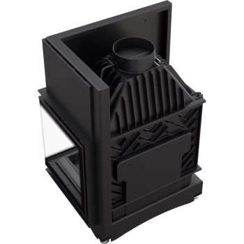 *EEK A Eck-Gusskamineinsatz Kratki ZUZIA ECO 12 DECO, rechts + BISMSCHV II - 12kW