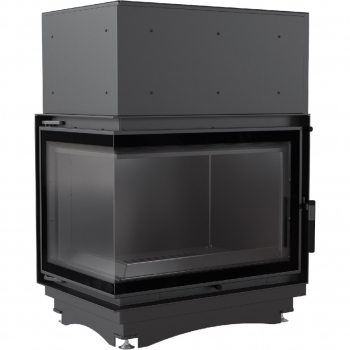 *EEK A Wasserführender Eck-Kamineinsatz Kratki ZUZIA/PW/BL/15/BS/W/DECO Seitenscheibe links 12kW + BIMSCHV II