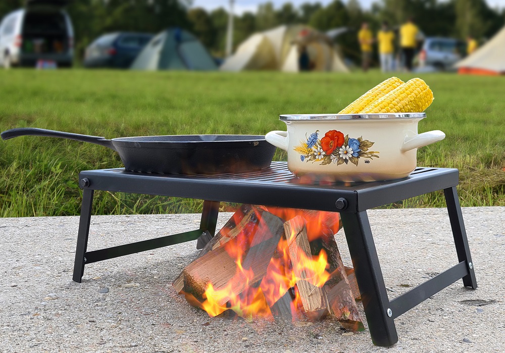 Outdoor Camping Feuer Dutch Oven Kochen Stativ Lagerfeuer Picknick Topf Braten 
