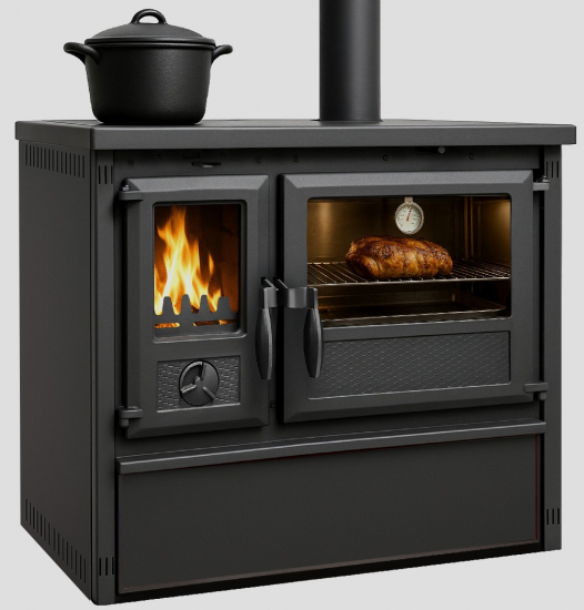 Outdoor-Küchenofen Außenherd Holzherd Modell Forno - schwarz - 6 kW