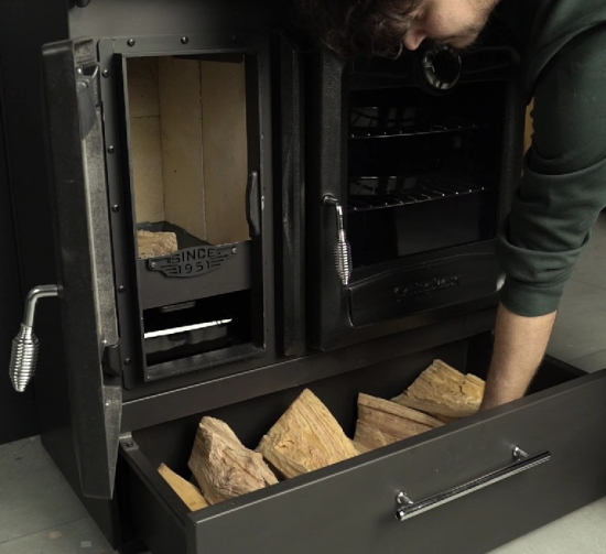 EEK A+ Premium-Holzherd Modell 216 BOX mit 8,5kW - Bauart 1 - viel Gusseisen