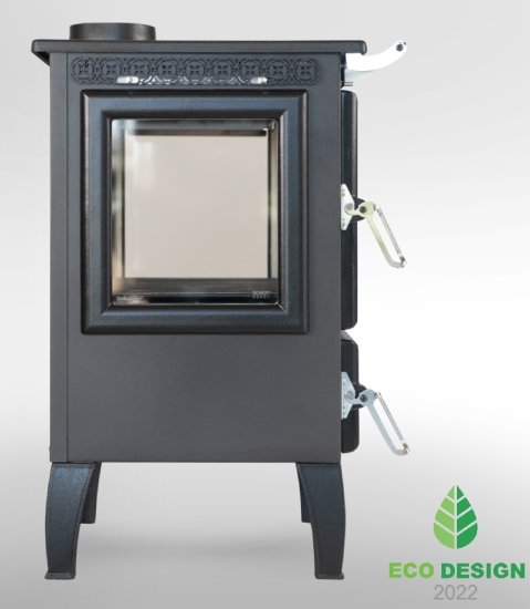 EEK A - Kleiner Dreischeiben-Kaminofen 304-3D mit Herdplatte - 7,23 kW