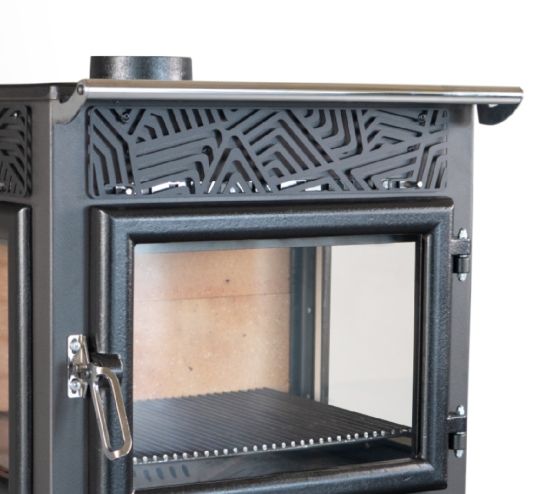 EEK A - Dreischeiben-Kaminofen 305-3D mit Herdplatte - 12,5 kW