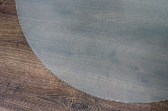 Kreis *Frosty* 90x90cm - Funkenschutzplatte Milchglas Kaminbodenplatte Glasplatte