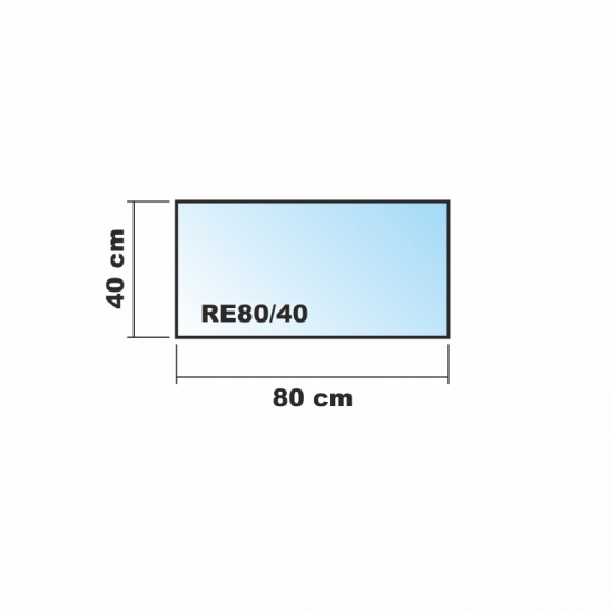 80x40cm Glas weiß - Glas-Küchenrückwand Spritzschutz Herd Fliesenspiegel Glasplatte Rückwand