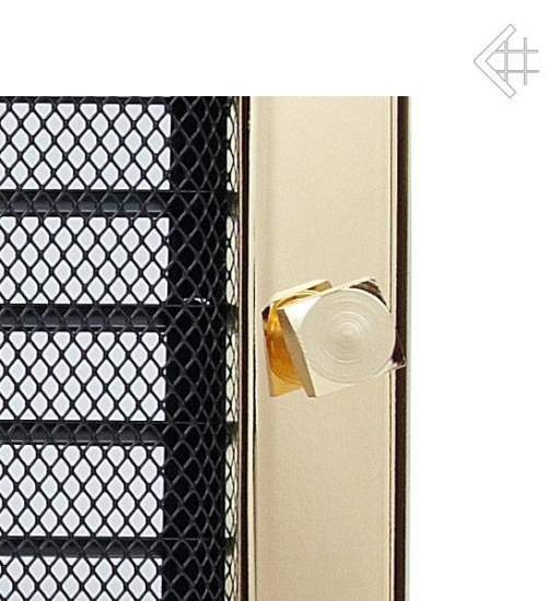 Luxus-Lüftungsgitter, 17x49cm, vergoldet-glänzend – mit Lamellen