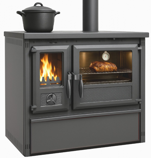 EEK A+ Küchenofen Holzherd Modell Forno - gussgrau - 6 kW
