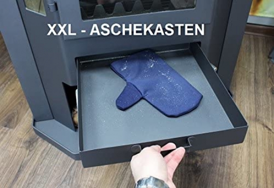 EEK A XXL-Kaminofen (185cm) Victoria Diplomat mit XXL-Brennraum schwarz– 14kW