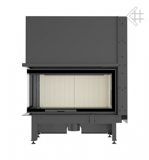 EEK A - Eck-Kamineinsatz Kratki NADIA/14/L/BS/G mit Schiebetür und Seitenscheibe links - 14 kW