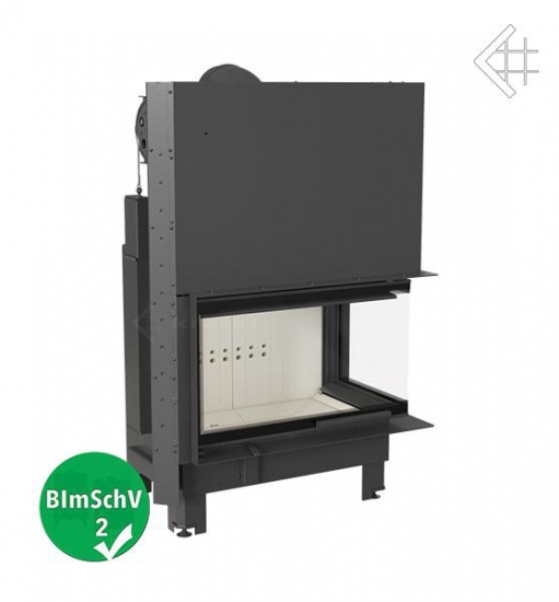 EEK A+ Eck-Kamineinsatz Kratki MBO/P/BS/G 15 Schiebetür, Seitenscheibe rechts - 15 kW