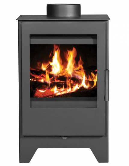 EEK A Kleiner Kaminofen Victoria Parma L schwarz, raumluftunabhängig - 5kW