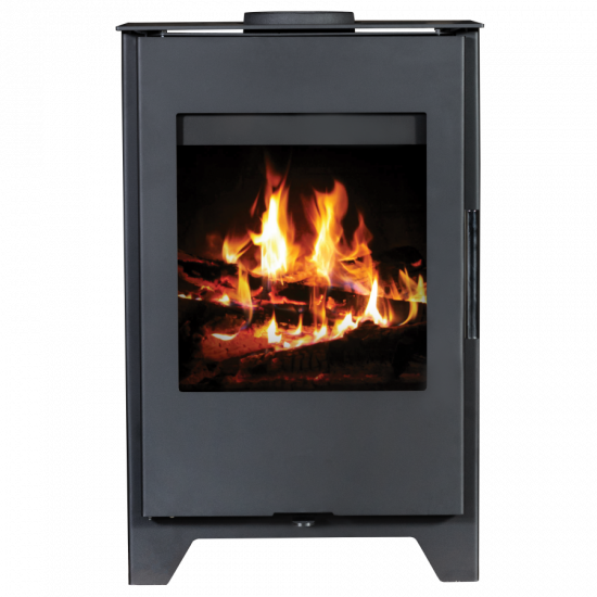 EEK A Kaminofen Victoria OPAL L-W schwarz, raumluftunabhängig - 5,15kW