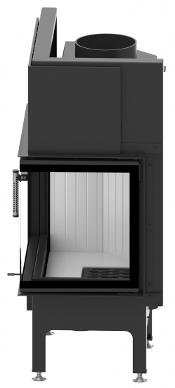EEK A+ - Eck-Kamineinsatz HITZE Albero AL11R.H DECO Seitenglas rechts - 11kW