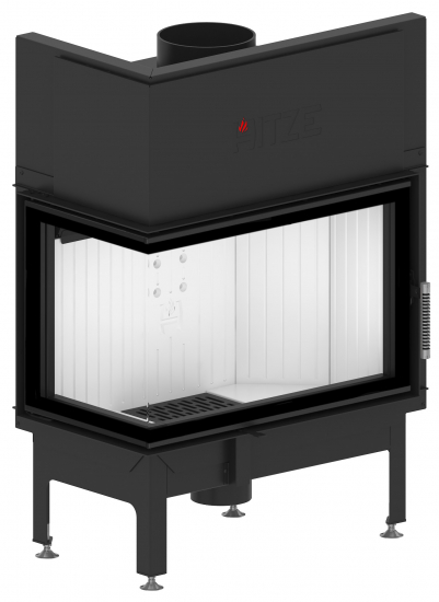 EEK A+ - Eck-Kamineinsatz HITZE Albero AL14L.H DECO mit Seitenglas links -14kW