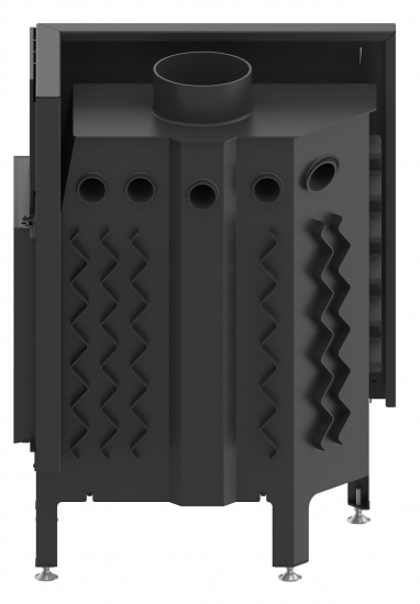 EEK A+ - Eck-Kamineinsatz Albero AL14R.H DECO mit Seitenglas rechts -14kW