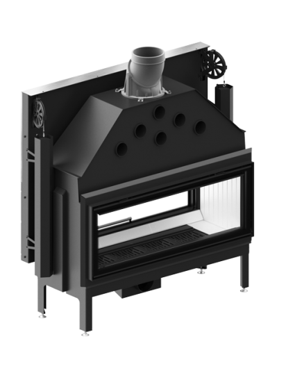 EEK A - XXL-Kamineinsatz HITZE Ardente ARD120X43.DGS mit Schiebetür - 22kW