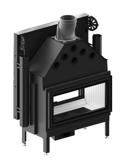 EEK A - Tunnel-Kamineinsatz HITZE Ardente ARD90X41.DGS mit Hebetür - 18kW