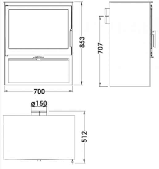 Kaminofen Panadero Acacia EcoDesign - 9,8 kW