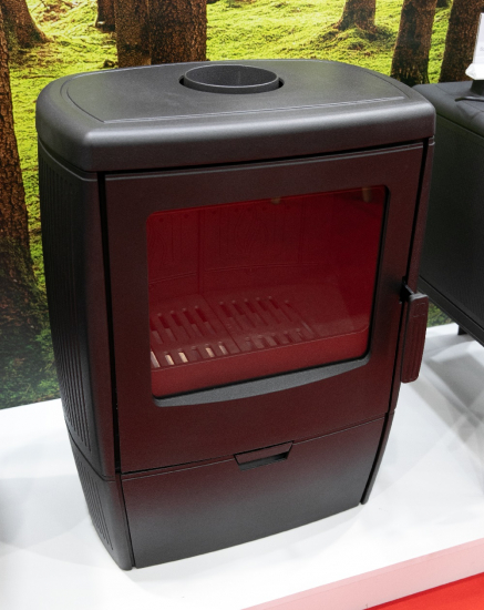 EEK A Gusskaminofen Plamen Alberto, schwarz, raumluftunabhängig - 8,6 kW