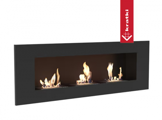 Echtfeuer-Dekokamin Wandkamin Bioethanol DELTA 3