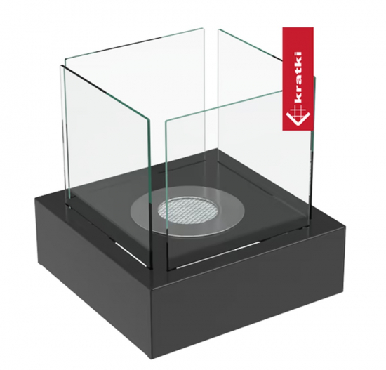 Echtfeuer-Dekokamin Standkamin Bioethanol TANGO 3 - schwarz