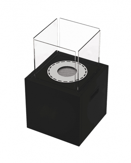Echtfeuer-Dekokamin Bioethanol-Kamin Freistehend TOWER MINI - schwarz
