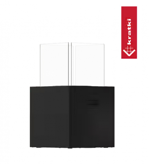 Echtfeuer-Dekokamin Bioethanol-Kamin Freistehend TOWER MINI - schwarz