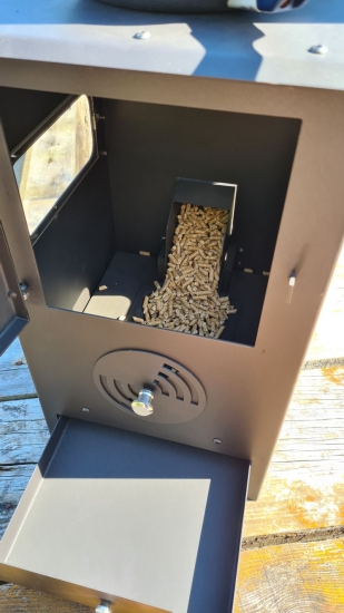 Pellet-Gartenofen "Holz&Pellet" mit Herdplatte, Zeltofen, Terrassenofen, Camping - Propan-Alternative, tragbar, kaum Rauch