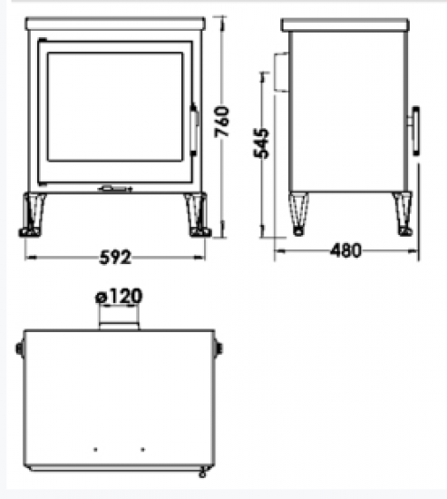 EEK A Kaminofen Panadero Castilla EcoDesign mit Herdplatte - 8,0 kW